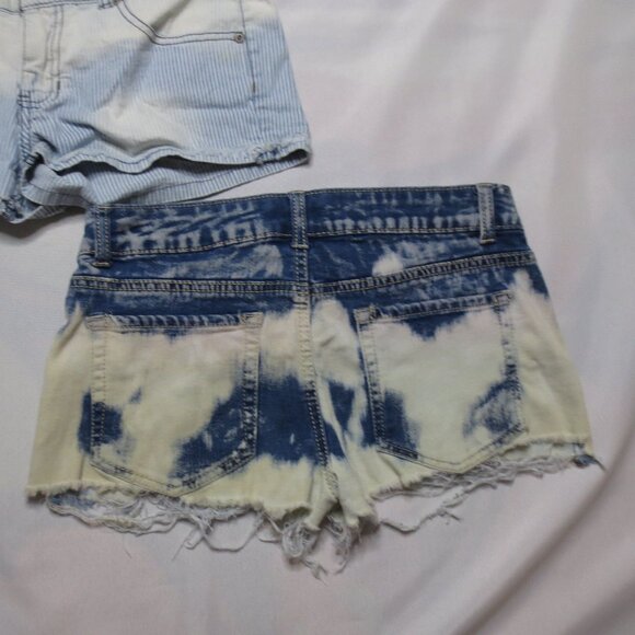 2 PC LOT MUDD juniors SHORTS denim DISTRESSED jean TWEEN SIZE 9 - Picture 5 of 8